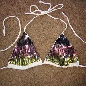 Sequin bikini top